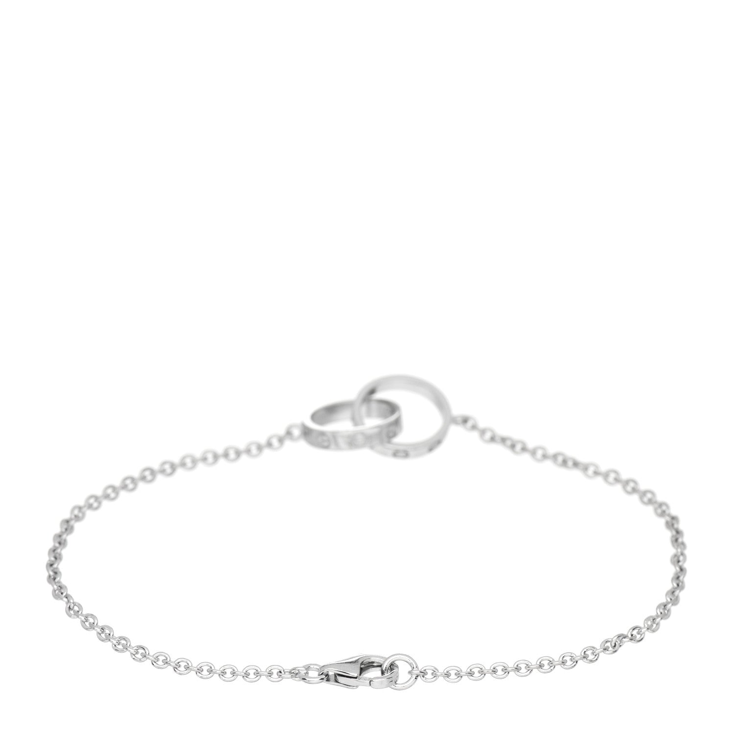Cartier 18K White Gold Interlocking LOVE Bracelet 3 of 4