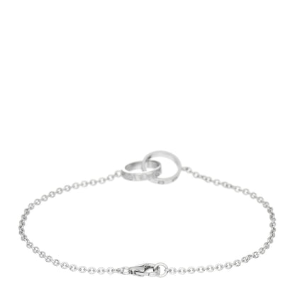 Cartier 18K White Gold Interlocking LOVE Bracelet 3 of 4