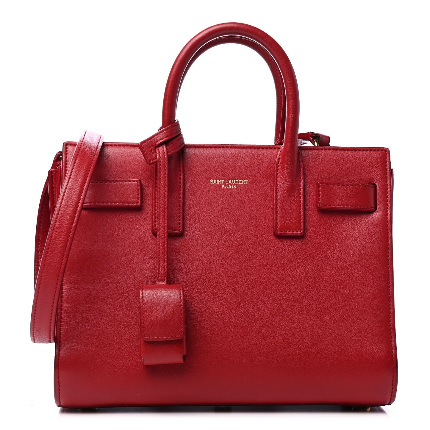 Calfskin Nano Sac De Jour Lipstick Red