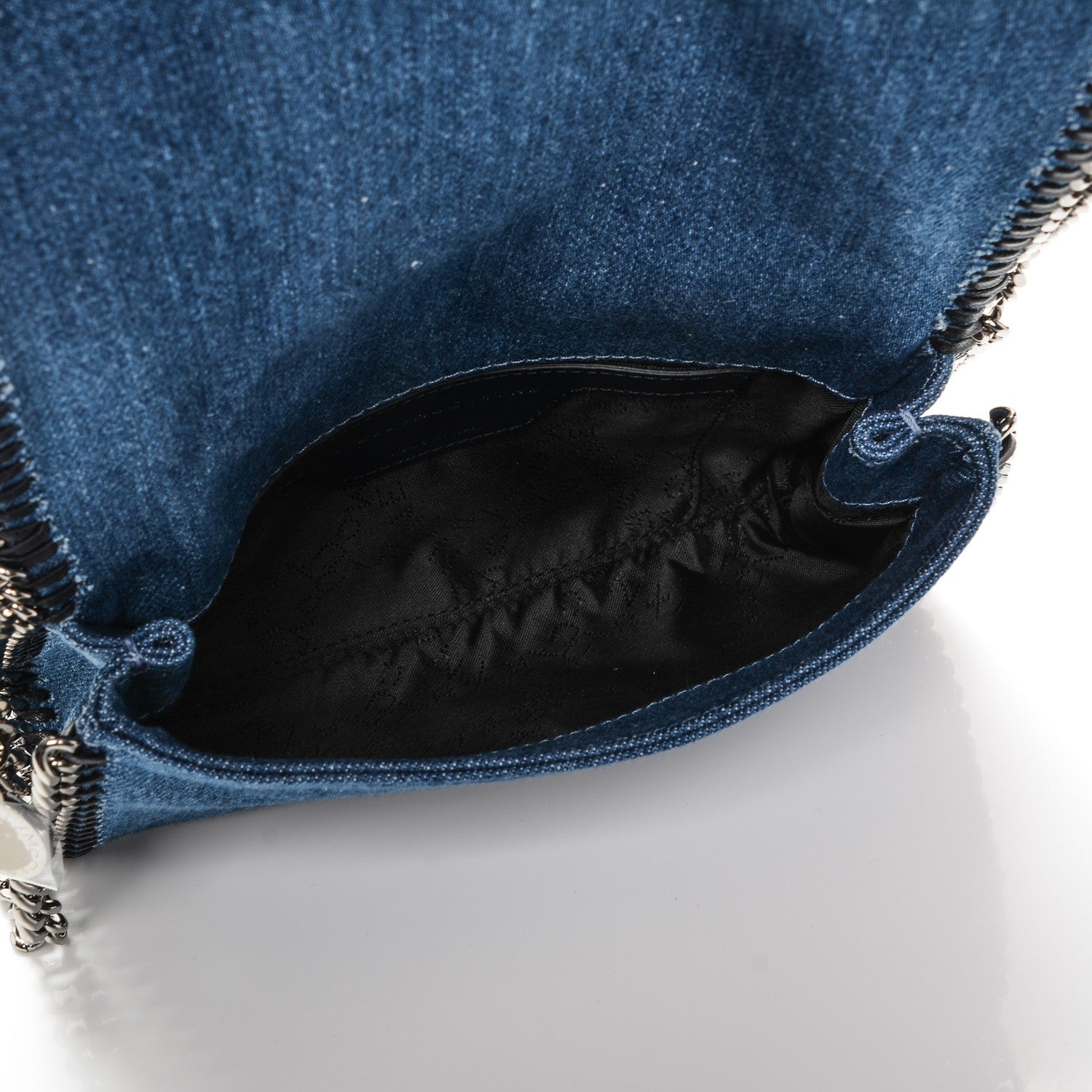 Stella McCartney Eco Denim Embroidered Falabella Crossbody Cerulean 6 of 7