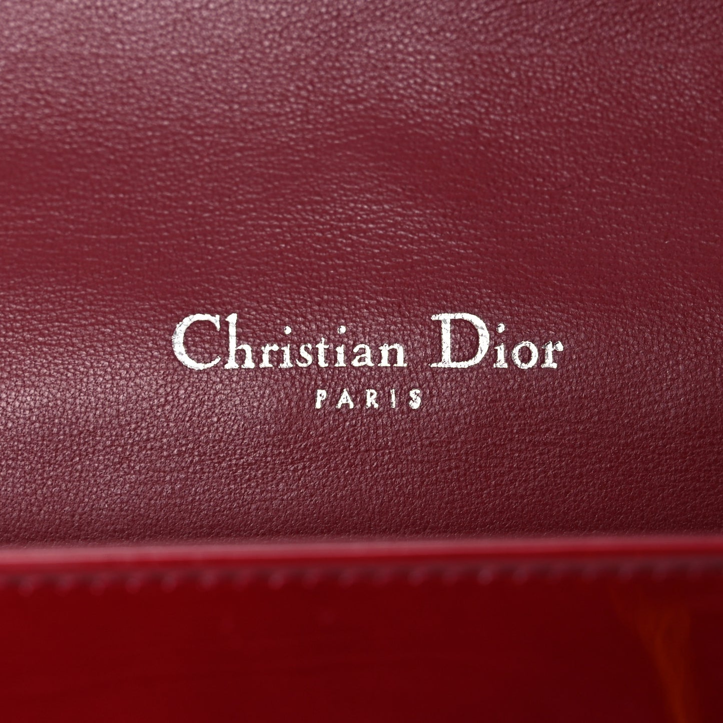 Patent Cannage Lady Dior Clutch Red