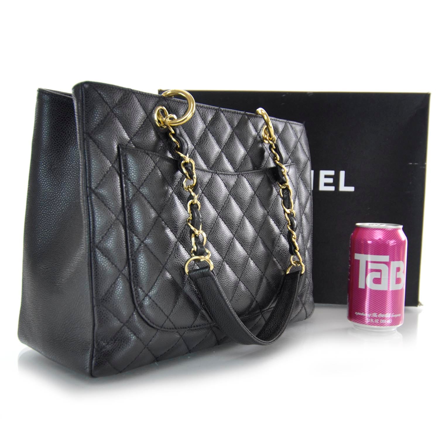 Chanel Caviar Grand Shopping Tote GST Black 3 of 7