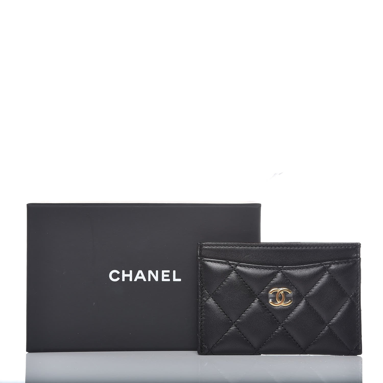 Chanel Lambskin Quilted Card Holder Black 3 of 9