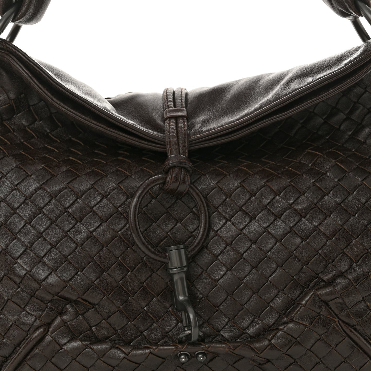 VENETA Nappa Intrecciato Hobo Ebano