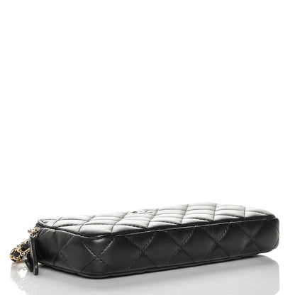 Chanel Lambskin Quilted Small Clutch With Chain Black 4 of 8