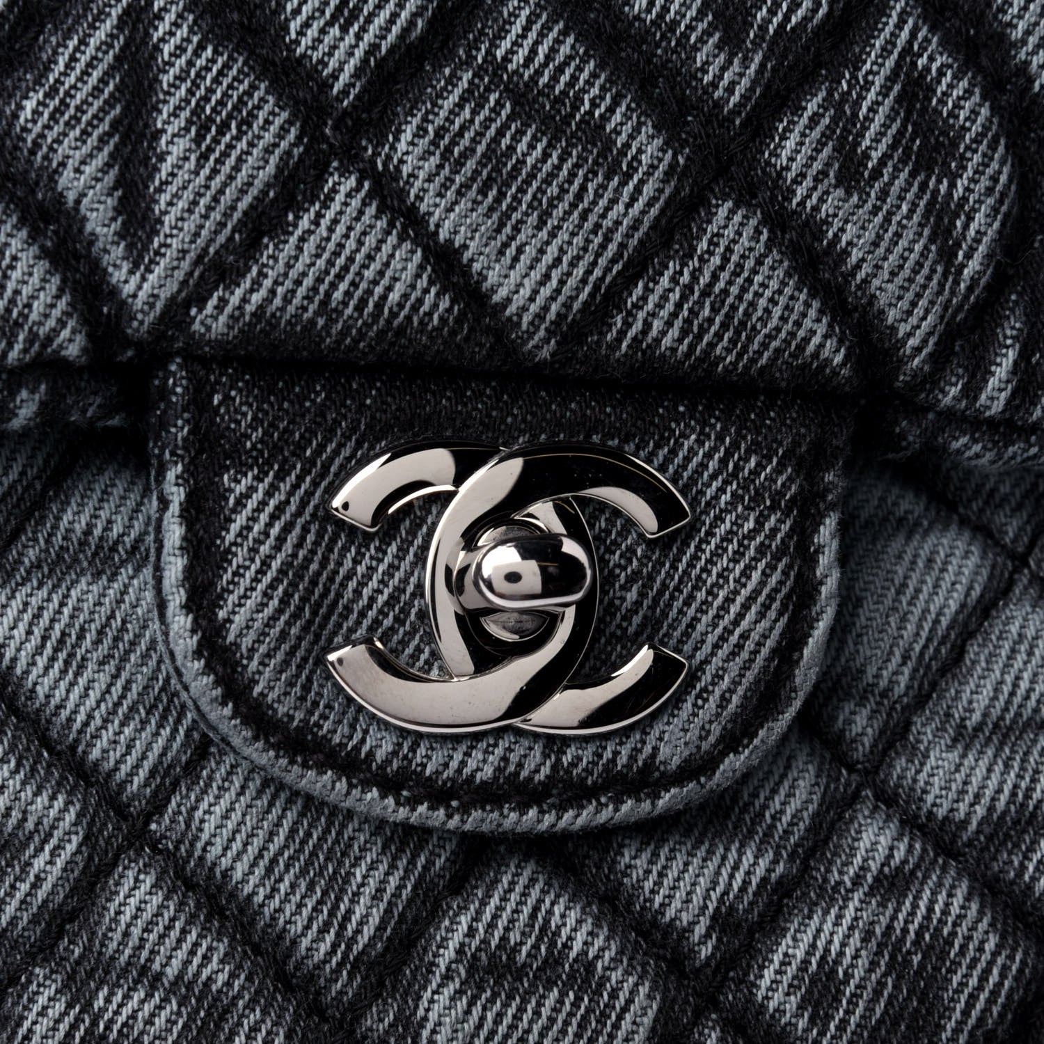 Chanel Washed Denim Quilted Small Denimpression Flap Blue Black 5 of 5