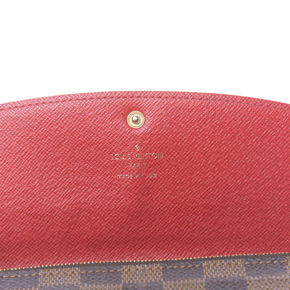 Louis Vuitton Damier Ebene Emilie Wallet Red 6 of 9