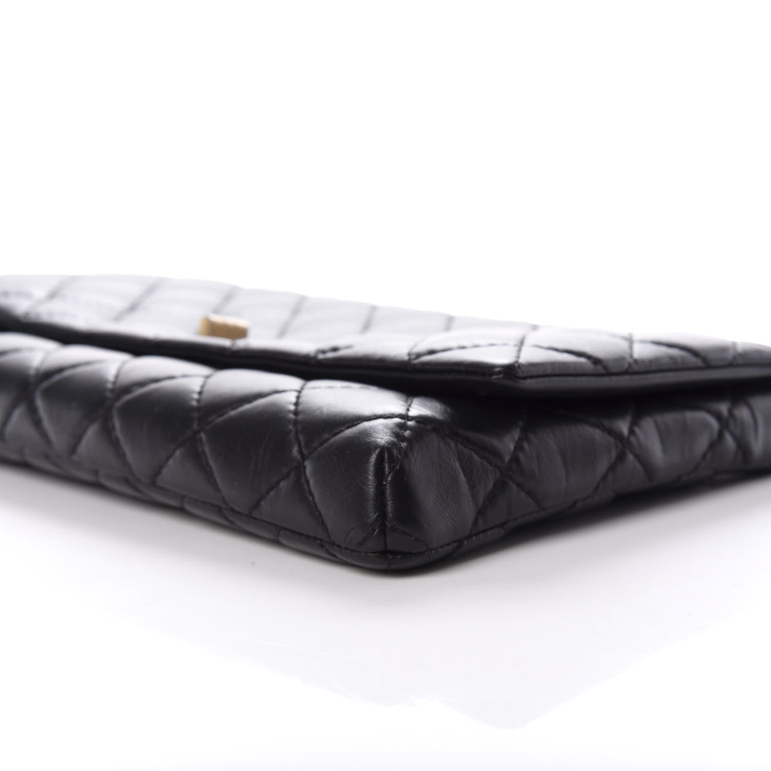 Chanel Aged Calfskin Quilted Reissue 2.55 Clutch Black 9 of 12