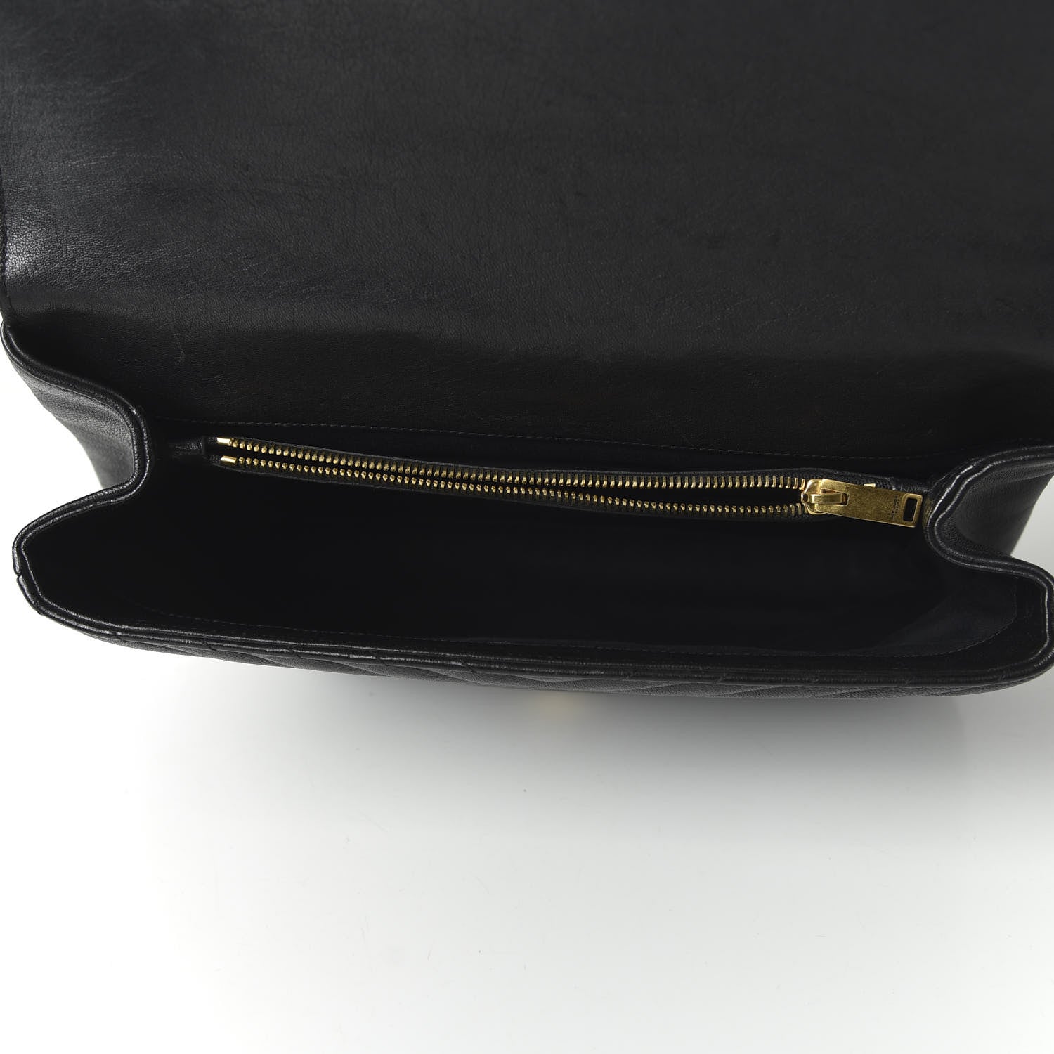 Saint Laurent Sheepskin Matelasse Chevron Monogram Large College Satchel Black 6 of 10