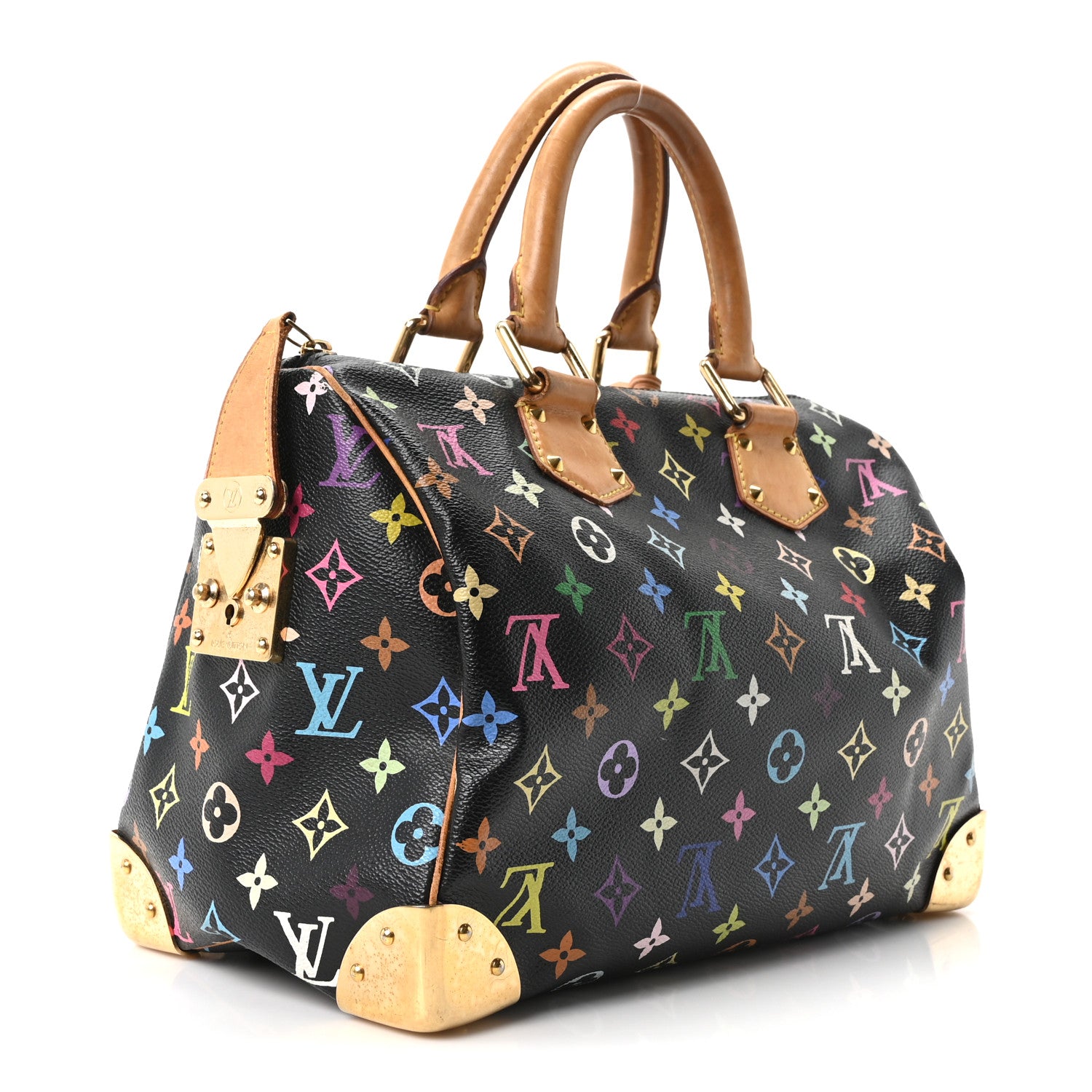 Louis Vuitton Monogram Multicolor Speedy 30 Black 3 of 9