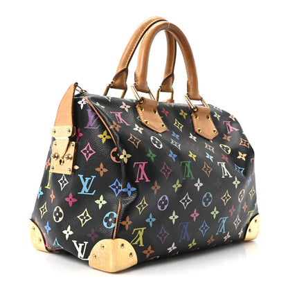 Louis Vuitton Monogram Multicolor Speedy 30 Black 3 of 9