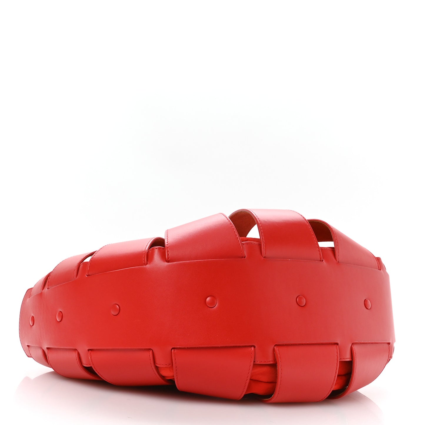 French Calfskin Shell Bag Chili Tomato