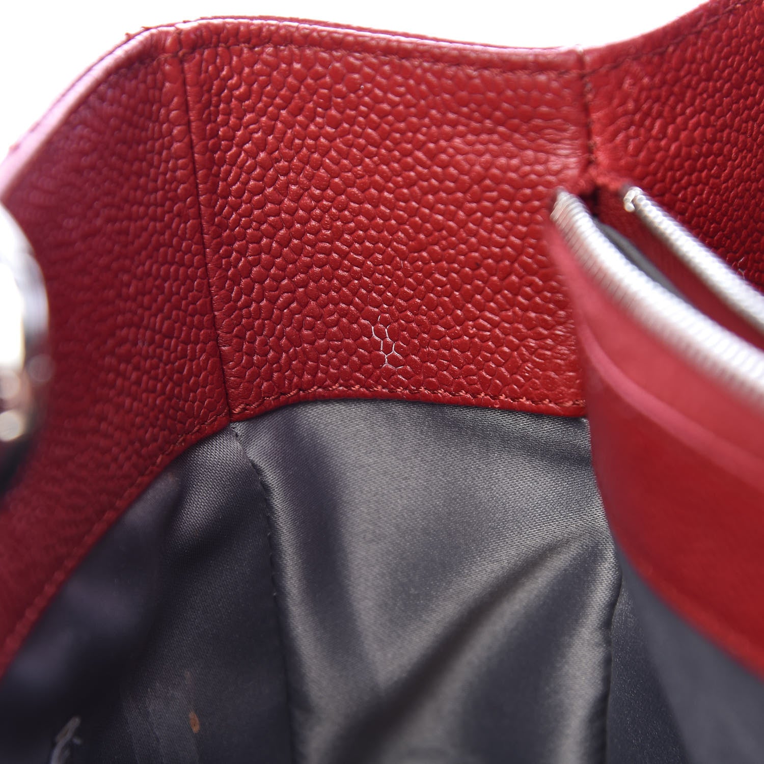Chanel Caviar Quilted Grand Shopping Tote GST Red 10 of 16