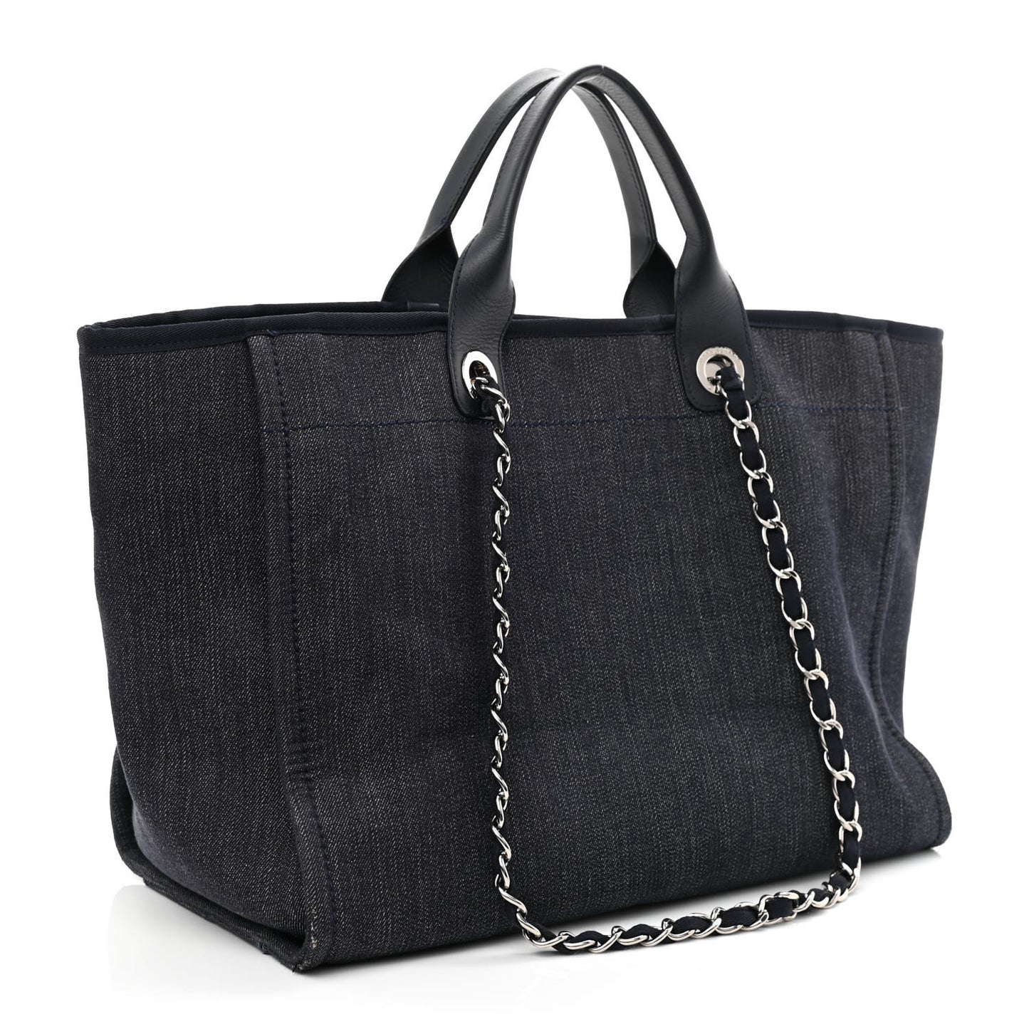 Canvas Large Deauville Tote Blue Orange