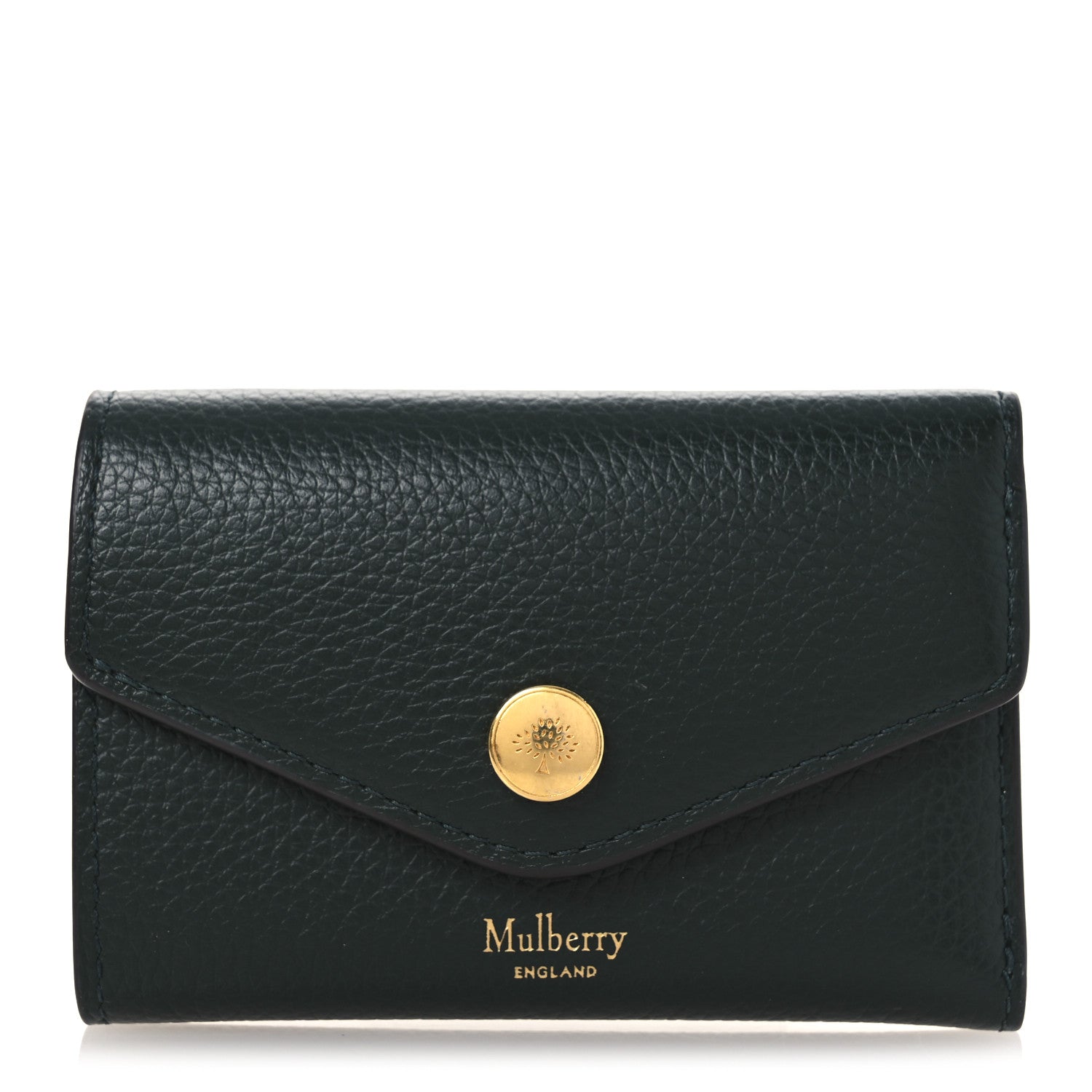 Mulberry Heavy Grain Folded Multi Card Case Wallet Green 2 of 16