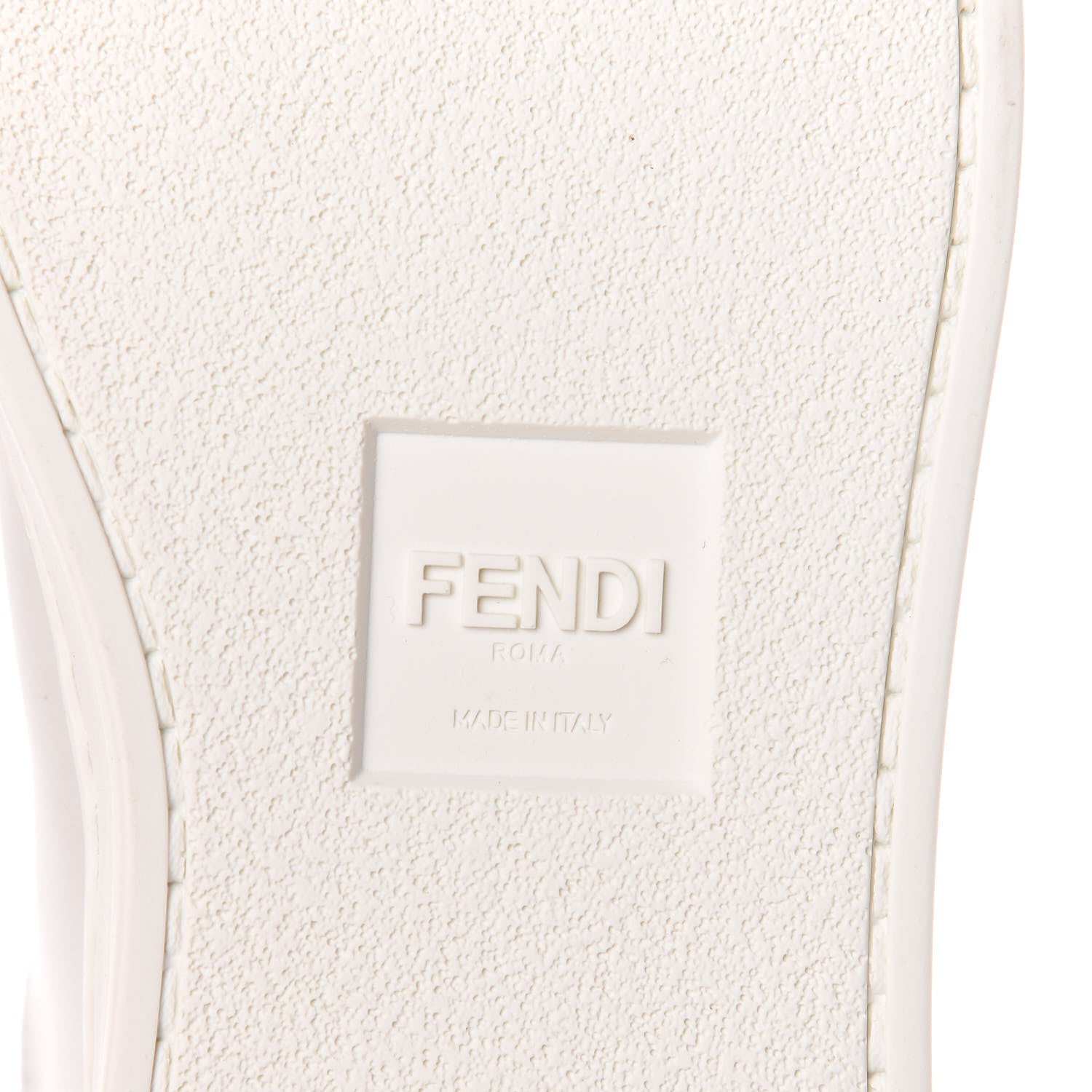 Fendi Vitello Lurex Rockoclick Slip On Sneakers 36.5 White Soap Rose Gold 9 of 10