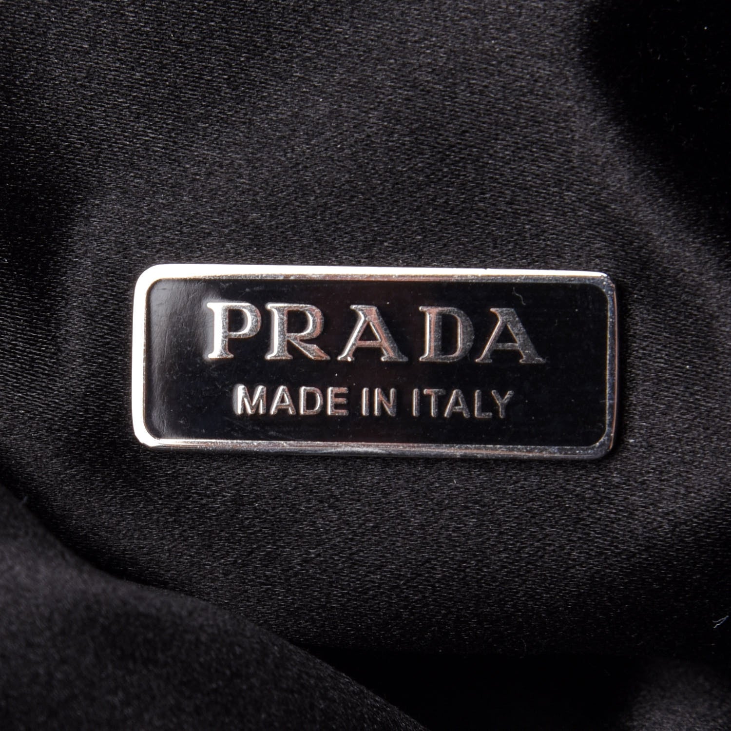 Prada Satin Net Chain Bag Black 5 of 9