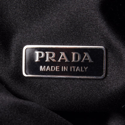 Prada Satin Net Chain Bag Black 5 of 9
