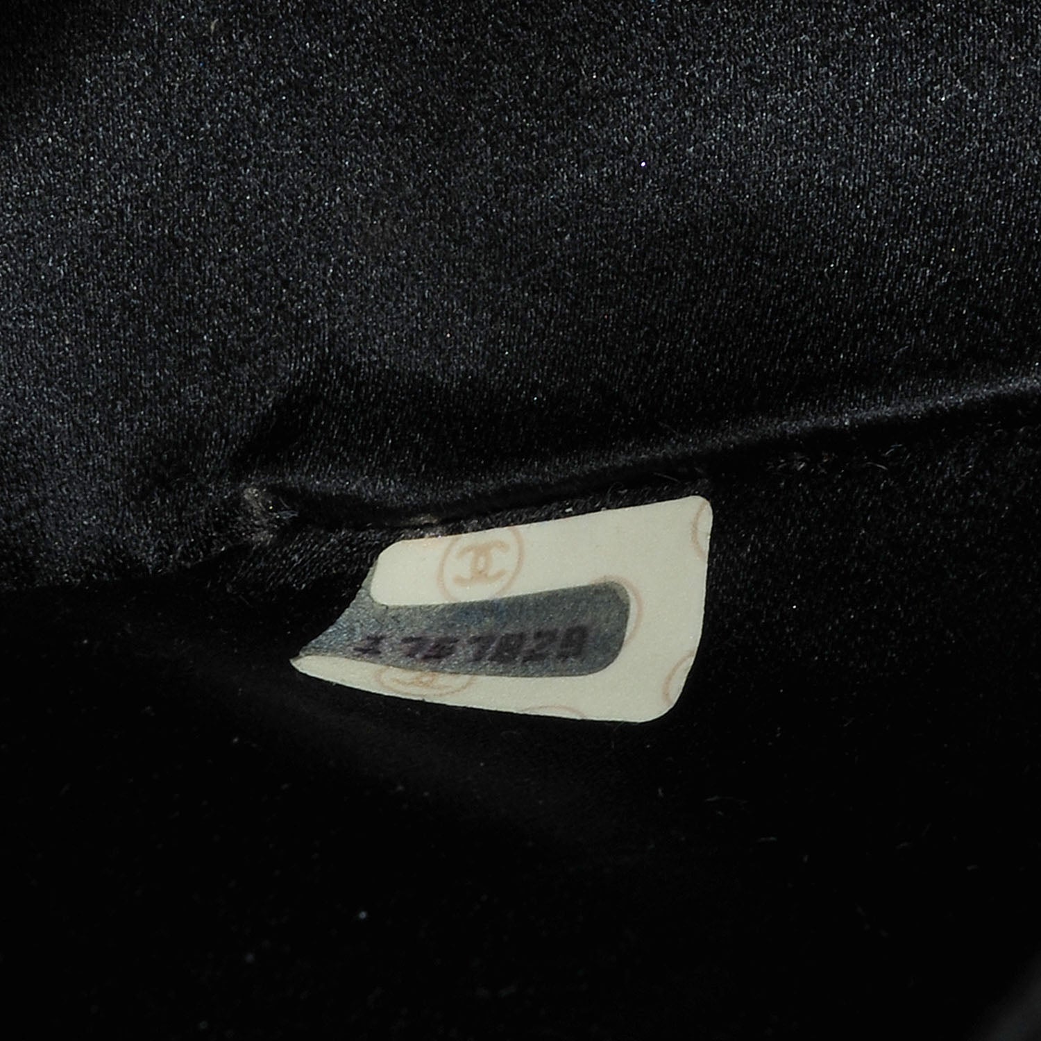 Chanel Quilted Satin Evening Flap Black 8 of 8
