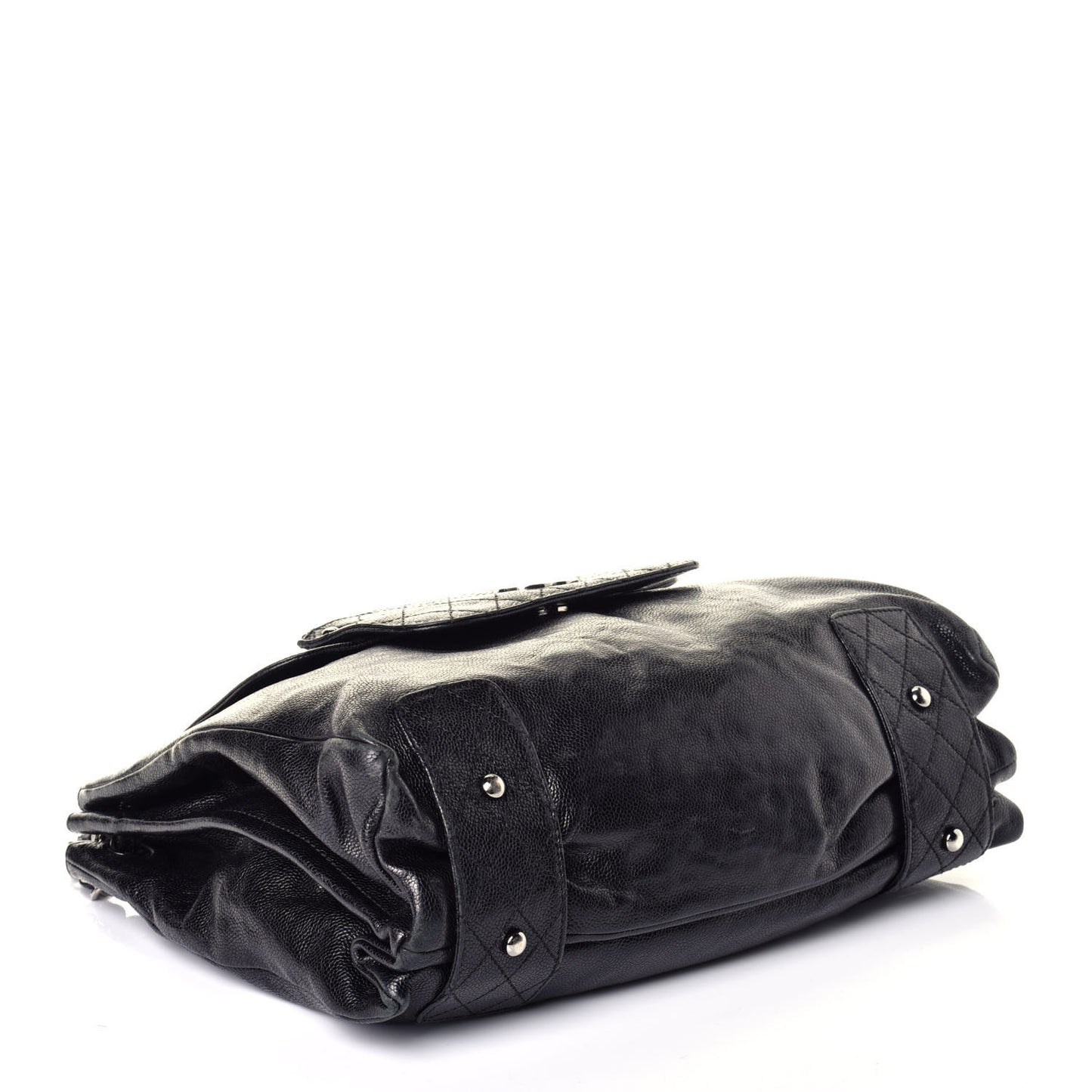 Glazed Caviar Pocket In The City Tote Black