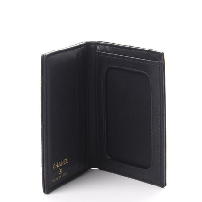 Chanel Letter Calfskin Embossed Quilted CC Card Holder Wallet Black 5 of 8