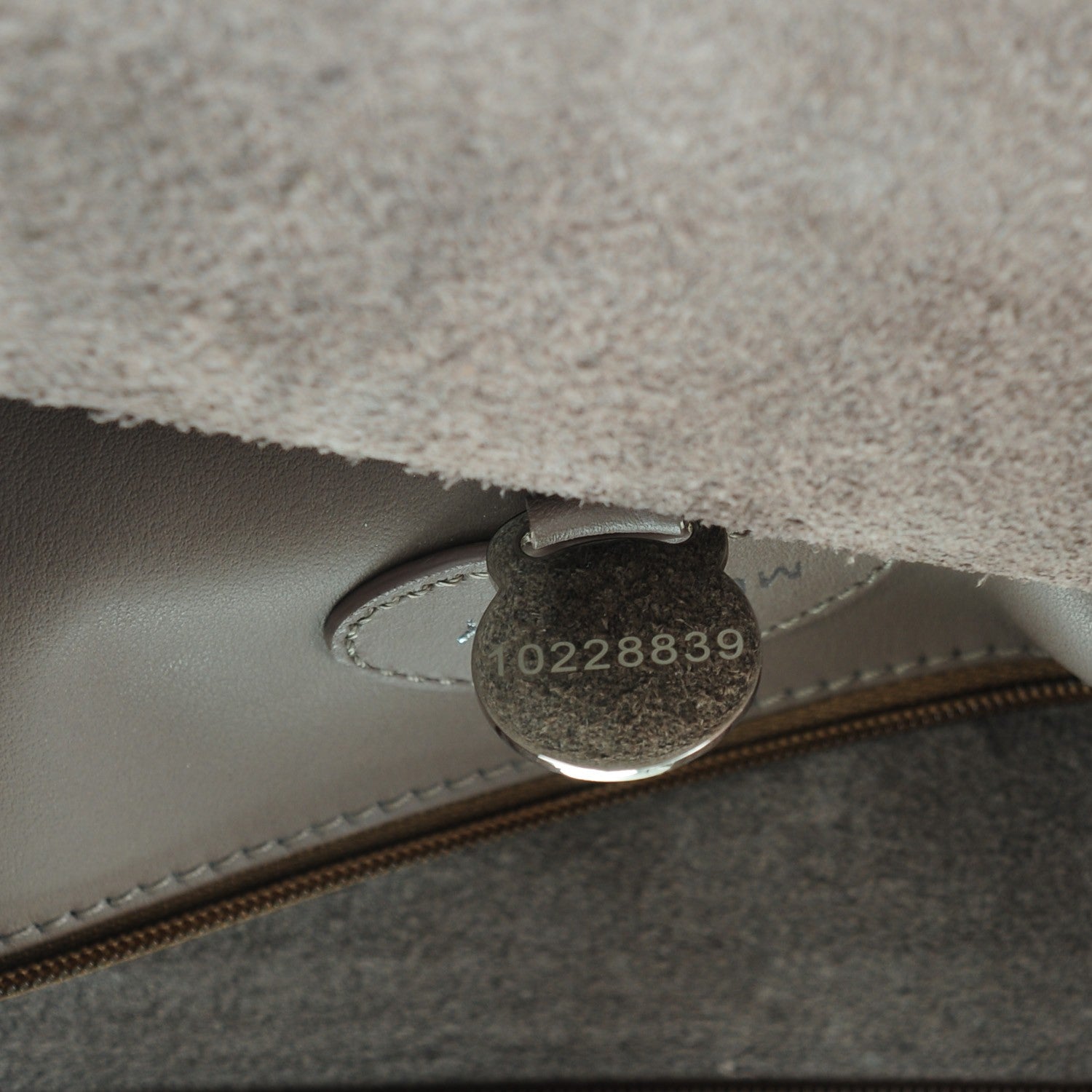 Mulberry Nappa Perforated Blossom Tote Taupe 7 of 9