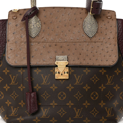Louis Vuitton Ostrich Lizard Majestueux Tote MM Bordeaux 8 of 13