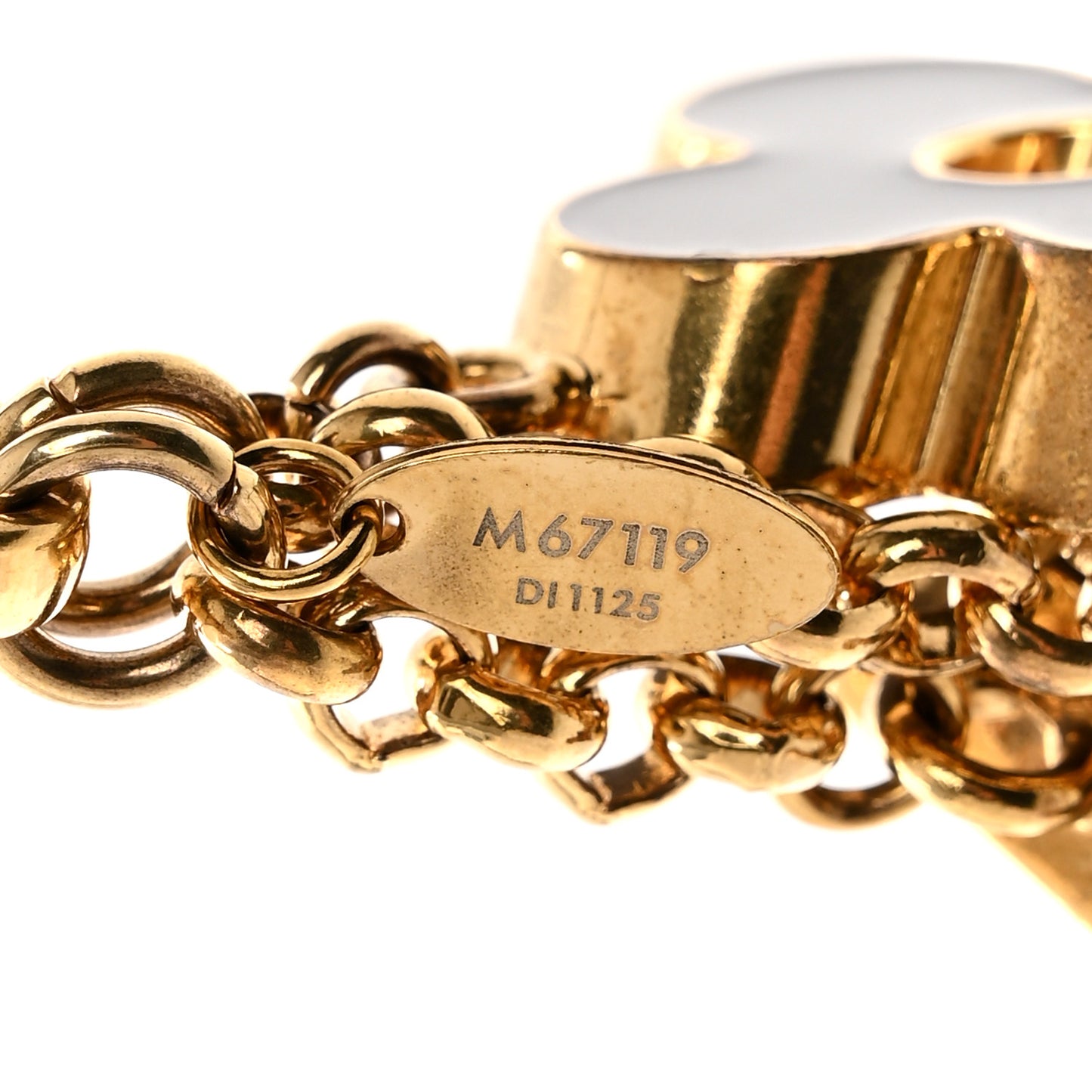 Fleur De Monogram Bag Charm Dore