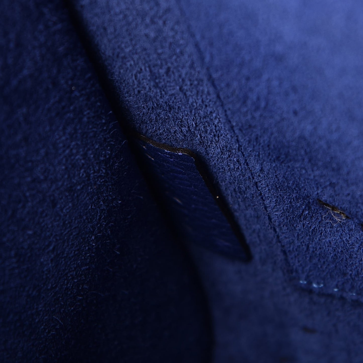 Drummed Calfskin Nano Luggage Indigo