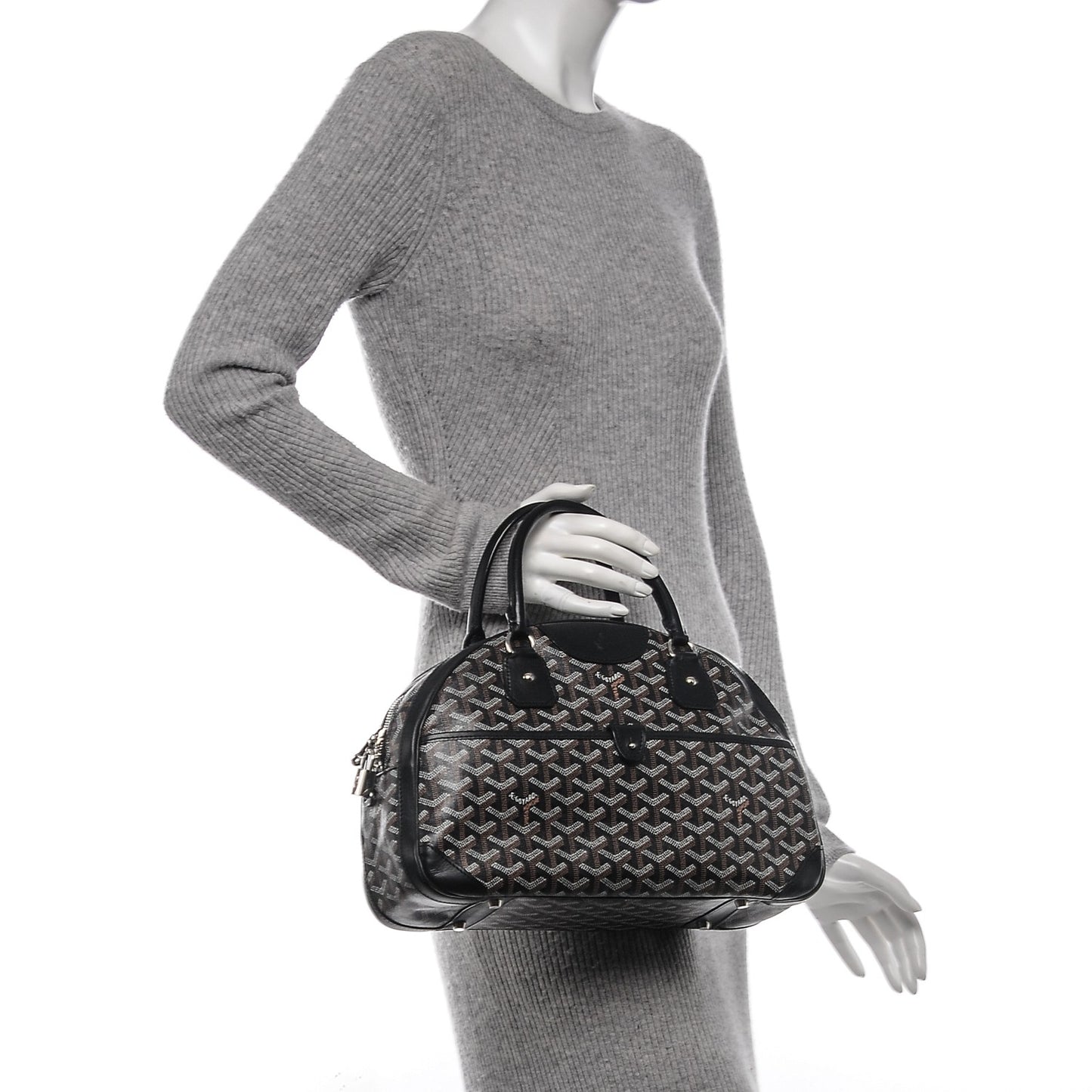 Goyardine Saint Jeanne MM Bowler Black