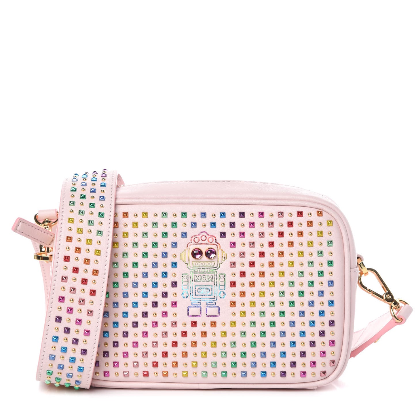 Nappa Skyoptic Roboter Studded Crossbody Bag Lotus