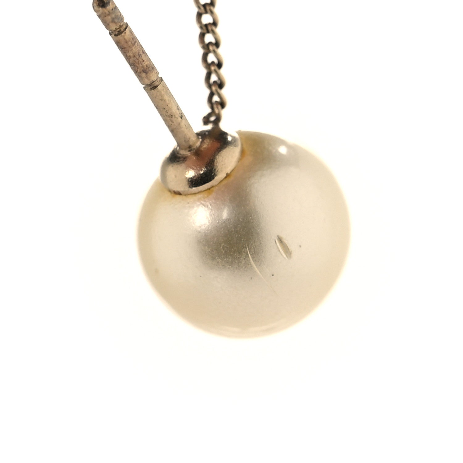 Chanel Pearl CC Chain Drop Earrings Gold 5 of 6