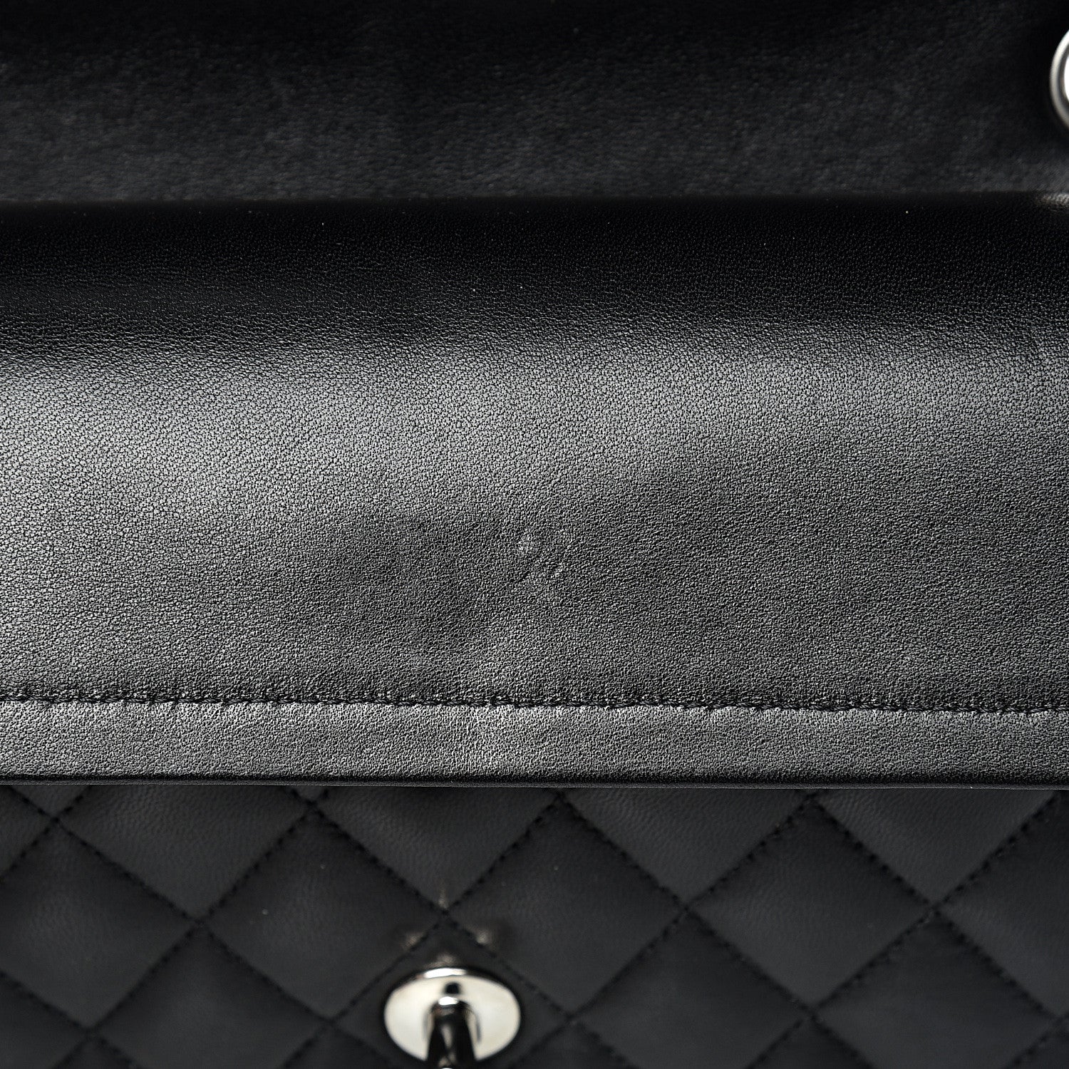 Chanel Lambskin Quilted Medium Double Flap Black 12 of 13