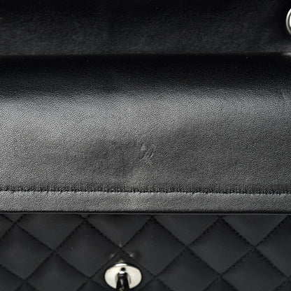 Chanel Lambskin Quilted Medium Double Flap Black 12 of 13