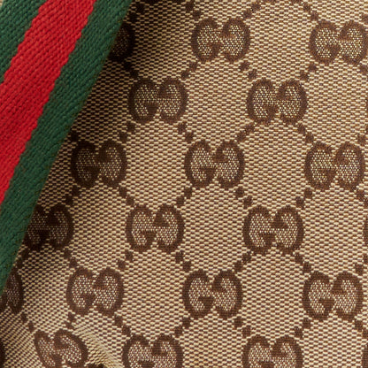 Gucci Monogram Web Small Flat Messenger Crossbody Dark Brown 10 of 13
