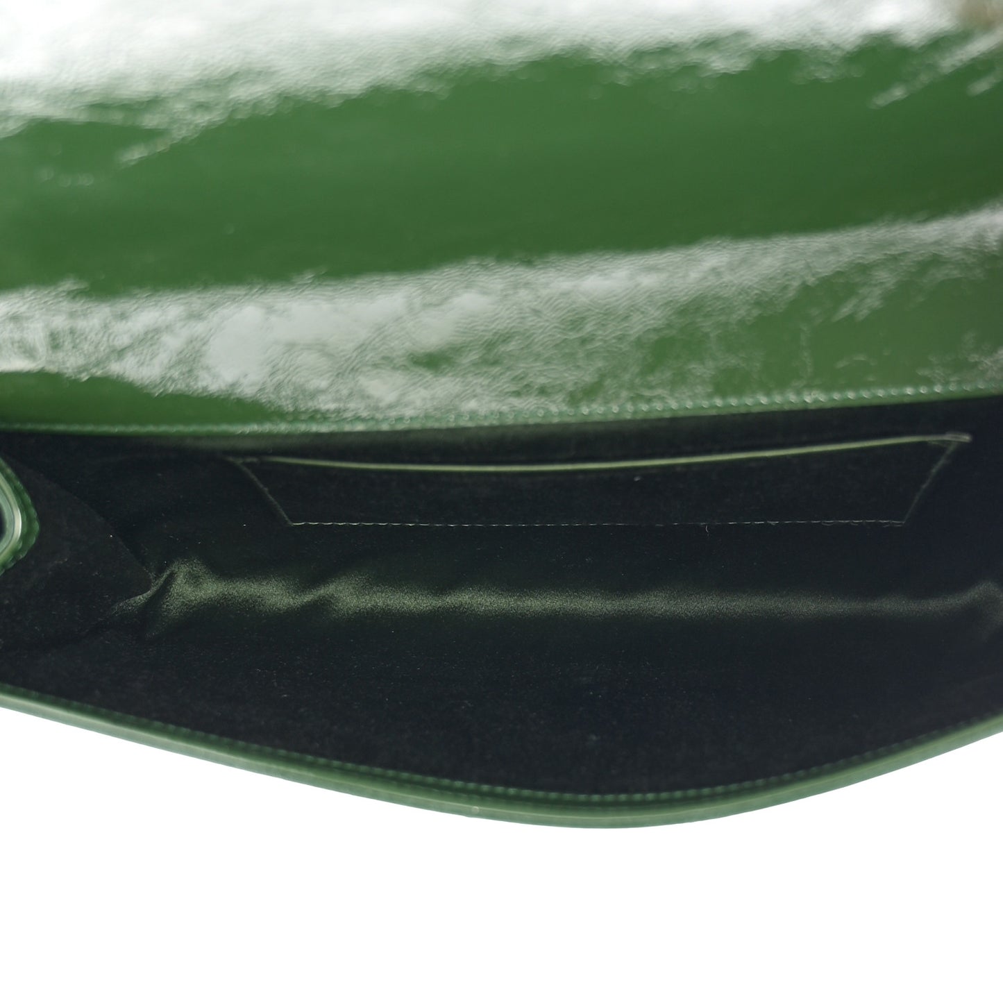 Textured Patent Monogram Large Belle De Jour Green