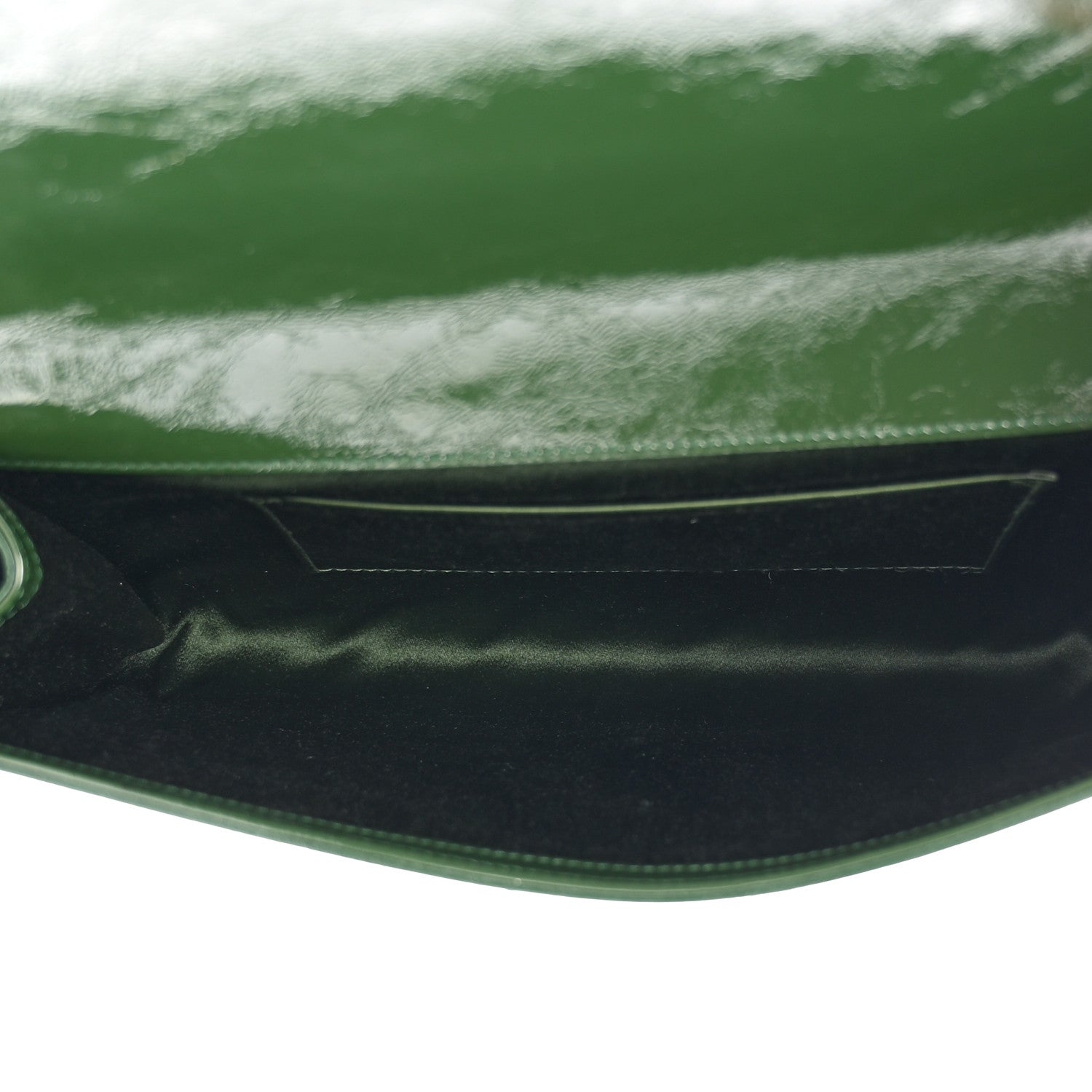 Saint Laurent Textured Patent Monogram Large Belle De Jour Green 5 of 7
