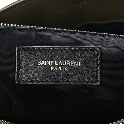 Saint Laurent Suede Y Quilted Monogram Medium Loulou Chain Satchel Olive 6 of 9
