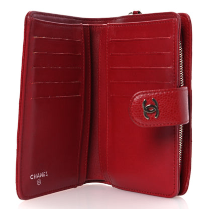 Chanel Caviar Quilted CC French Wallet Red 5 of 14