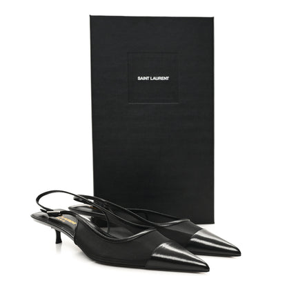 Saint Laurent Mesh Oxalis Slingback 30 Pumps 41 Black 9 of 9
