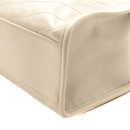 Saint Laurent Crinkled Calfskin Matelasse Monogram Medium Niki Shopper Tote Crema Soft 10 of 10