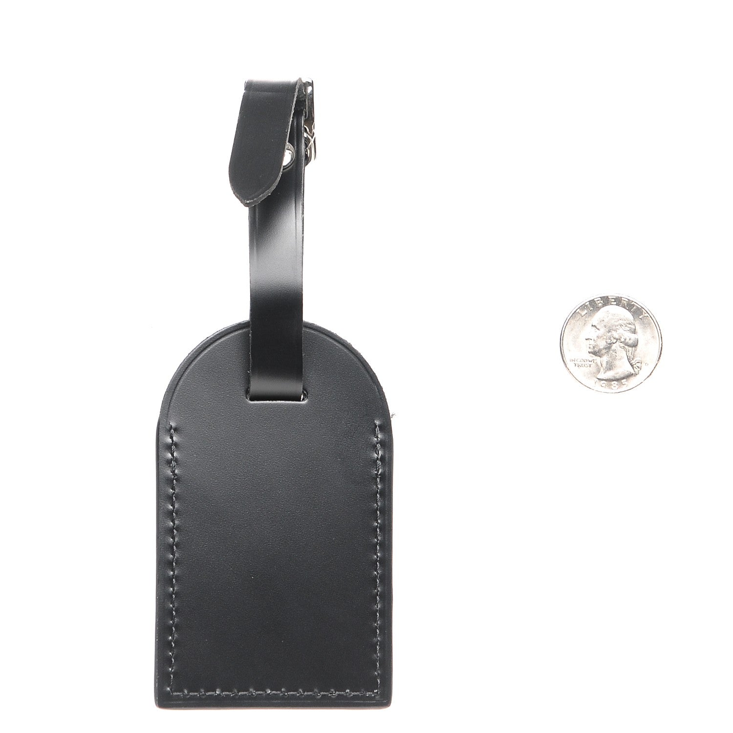 Louis Vuitton Calfskin Luggage Tag Black 2 of 4