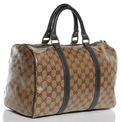 Gucci Crystal Monogram Dollar Calfskin Medium Joy Boston Beige Ebony Testa di Moro 3 of 7