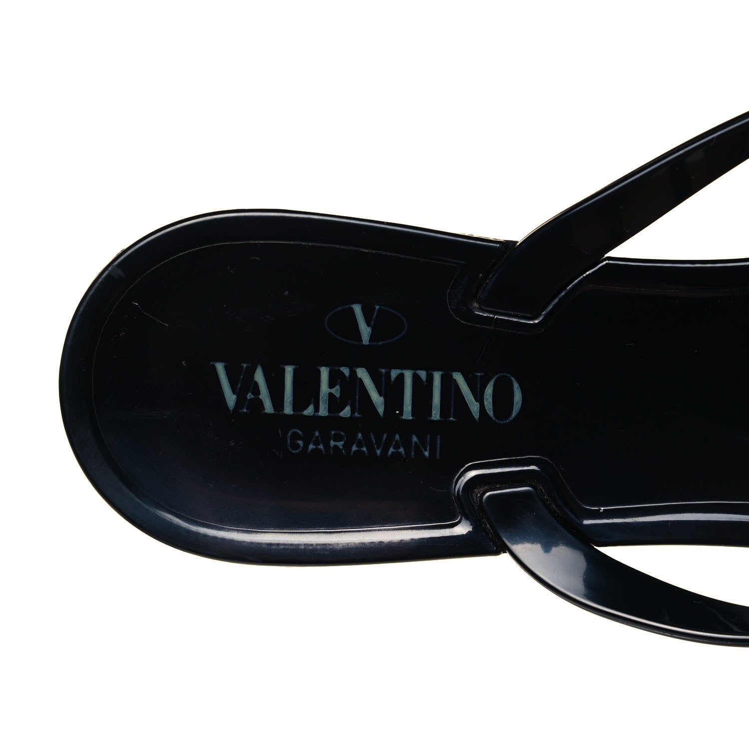 Valentino Garavani PVC Jelly Rockstud Bow Thong Sandals 40 Black 7 of 7