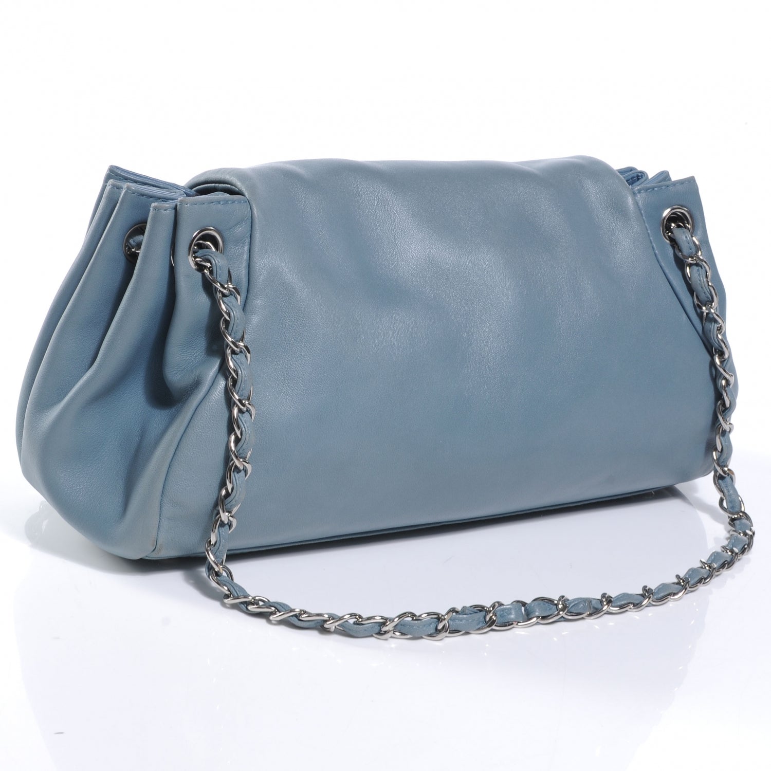 Chanel Lambskin Sensual Medium Flap Blue 3 of 7