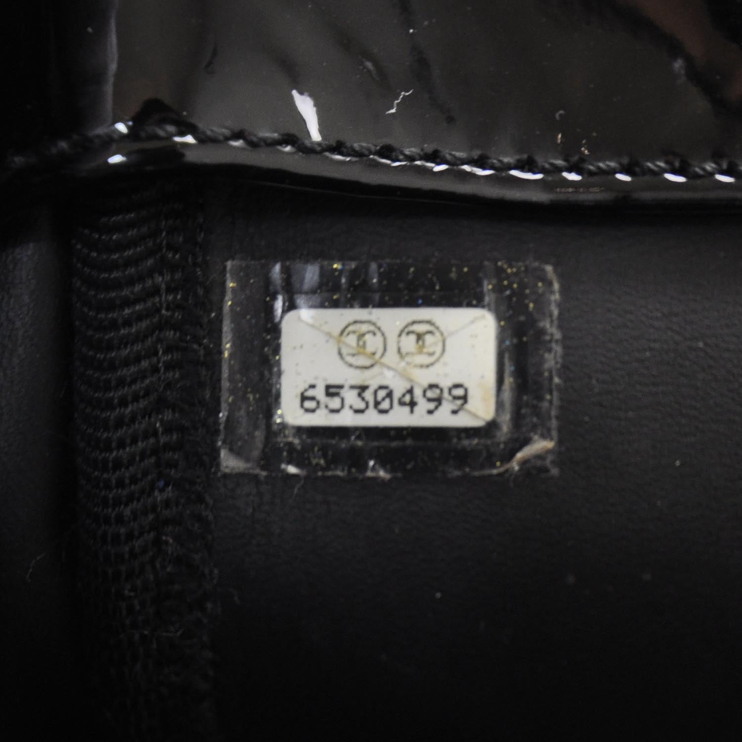 Chanel Patent Perforated CC Shopping Tote Black 8 of 8