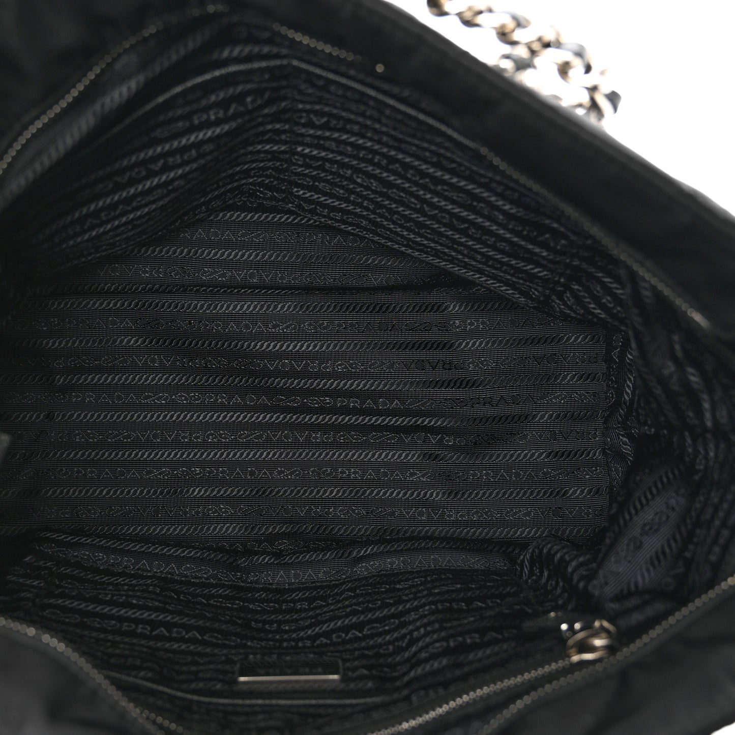 Nylon Tessuto Impuntu Quilted Tote Black