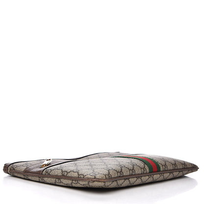 Gucci GG Supreme Monogram Large Ophidia Pouch Clutch Brown 4 of 11