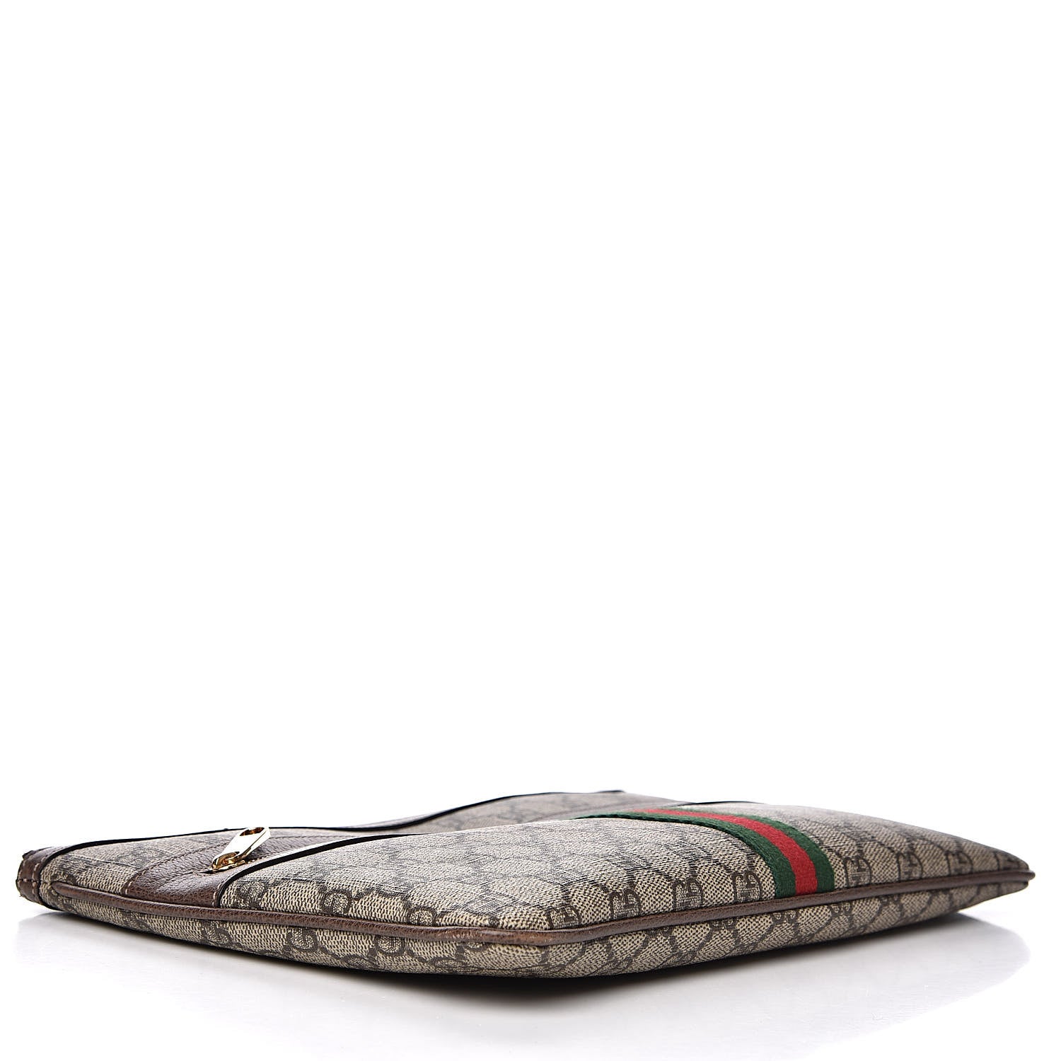 Gucci GG Supreme Monogram Large Ophidia Pouch Clutch Brown 4 of 11