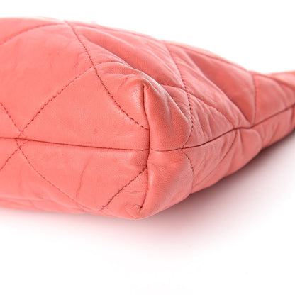 Lanvin Lambskin Quilted Amalia Cosmetic Pouch Coral 6 of 13